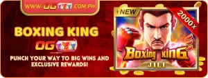 Boxing King – The Ultimate Slot Experience at OG777 12 Boxing King at OG777: Punch Your Way to Big Wins and Exclusive Rewards!